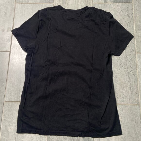 Road To Nowhere Crewneck Cotton Relaxed Fit Short Sleeve Tee Shirt Black Medium - Picture 3 of 7